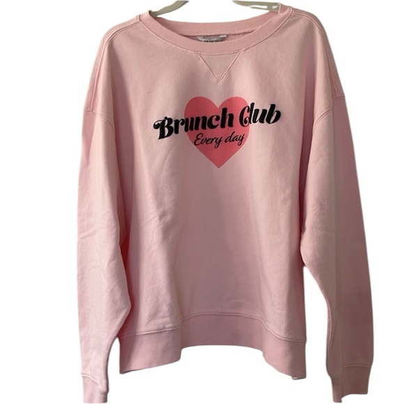 Wildfox Sweaters - WILDFOX Graphic Crewneck X-Small Pale Pink NWT